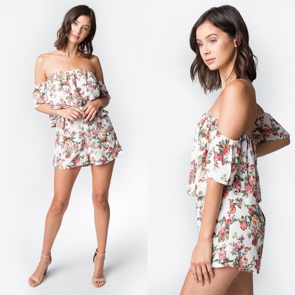 Paris&Pearle Pants - Gwenevere Floral Romance Romper